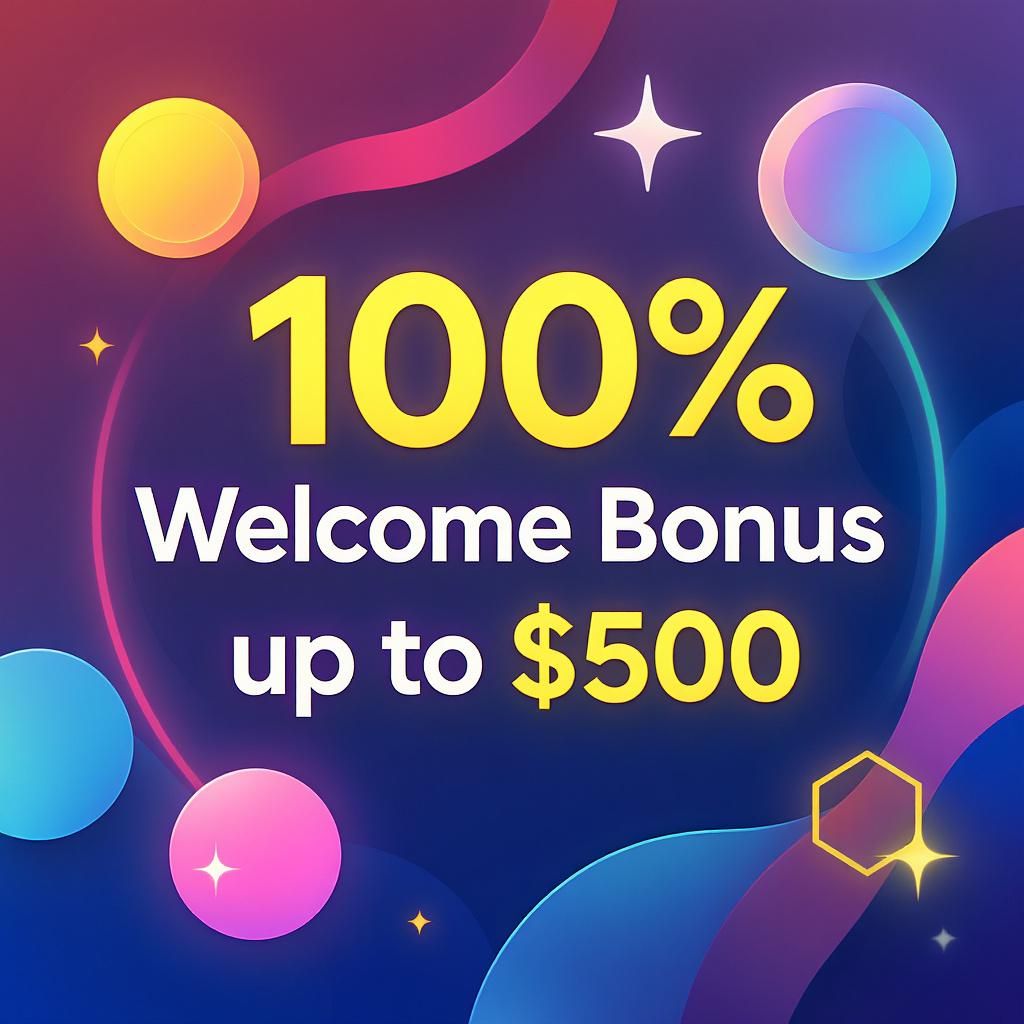 100% Welcome Bonus up to $500